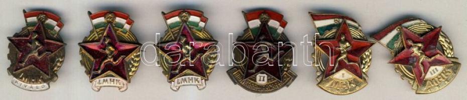 6db klf Munkára-Harcra-Kész jelvény, két darab sorszámmal ellátva T:2