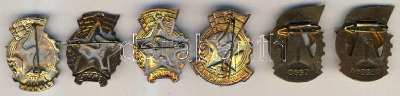 6db klf Munkára-Harcra-Kész jelvény, két darab sorszámmal ellátva T:2