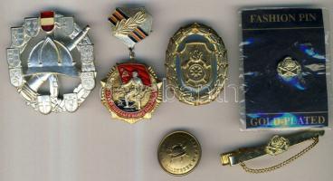 6db klf orosz tűzoltó kitüntetés és jelvény T:1,2