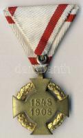 1908. Katonai Jubileumi Kereszt mellszalaggal T:2