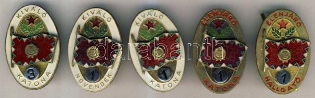 5db klf Kiváló Katona / Növendék kitüntetés T:2