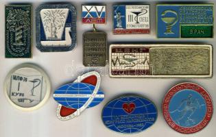 Oroszország 10db klf orvosi kitüntetés és kitűző T:2