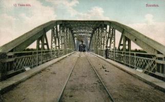 Szentes Tisza-híd gőzössel