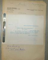 Vegyes bőripari okmány tétel: számlák, kimutatások, fizetési meghagyások, kérdőívek, bevallási ívek,...