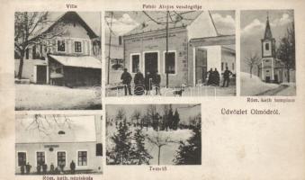 Ólmód Fehér Alajos vendéglőjével és a temetővel