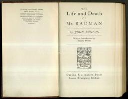 cca 1920 John Bunyan: The life and death of Mr. Badman, London, Oxford Univ. Press, facsimile edition egészbőr kötésben / in leather binding