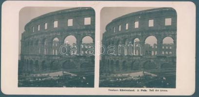 cca 1903 Pola - Teli der Arena sztereó fotó