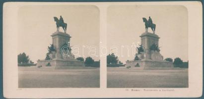 1904 Róma - Monumento a Garibaldi sztereó fotó