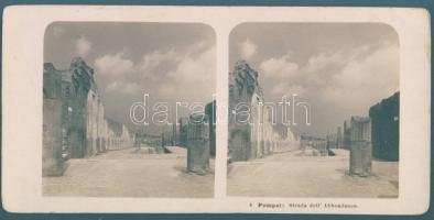 1904 Pompei - Strada dell´ Abbondanza sztereó fotó