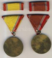 2db A Haza Fegyveres Szolgálatáért 10 és 15 év után járó kitüntetés, eredeti dísztokban T:1