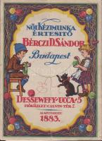 1926 Bérczi D. Sándor Kézimunka értesítő 64 oldalas részben színes termékkatalógus + 8 színes lap (hajtásnyom)