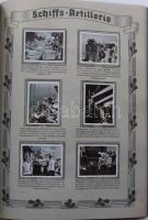 cca 1940 A német Wehrmacht komplett cigarettakép-gyűjtómappa 270 képpel szép állapotban / The Wehrmacht cigarette-picture collection with 270 pictures. Complete nice condition
