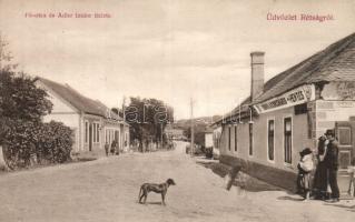 Rétság Fő utca Adler Izidor üzletével