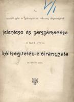 1906 Az egyesült győri és győrszigeti izr. hitközség elöljáróságának jelentése és zárszámadása; Gross Gusztáv nyomdája / Bericht und Schlussrechnung des Präsidiums des Vereinigten Isr. Glaubensgemeindes in Győr und Győrsziget; Druckerei von G. Gross