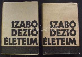 1965 Szabó Dezső: Életeim I-II. kötet, Szépirodalmi könyvkiadó, Bp., mindkettő keménykötésben, szép állapotban