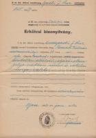 1898-1946 kb 50 darabos okmány hagyaték tétel nagyrészt okmánybélyeggel, benne visszahonosítás, igaz...