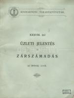 1910 Kismartoni Takarékpénztár üzleti jelentése és zárszámadása; Gábriel J. nyomdája / Geschäftsbericht und Schlussrechnung der Kismartoner Sparkasse; Druckerei von Gábriel J.