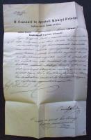 1845 Kancelláriai levél gróf Mailáth Antal főkancellár, Beöthy Sándor helytartótanácsos saját kezű a...