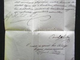 1845 Kancelláriai levél gróf Mailáth Antal főkancellár, Beöthy Sándor helytartótanácsos saját kezű a...