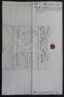 1800 Gróf Boronkay István levele Holecz Károly Zólyom megyei viceispánnak címeres viaszpecséttel / e...