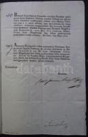 1815 Helytartótanácsi leirat Mednyánszky János báró, Bécs-hű főúr és Lányi Sámuel saját kezű aláírás...