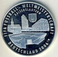Németország 2006. "Labdarúgó VB - Kaiserslautern" Ag emlékérem 25g T:PP