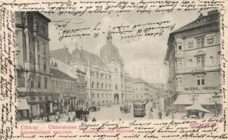 1899 Budapest IX. Üllői út az Iparművészeti Múzeummal és a Valéria Kávéházzal, Divald