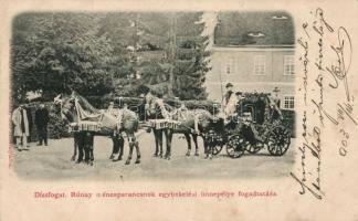 Alsószombatfalva the marriage of Commander Rónay, festive carriage