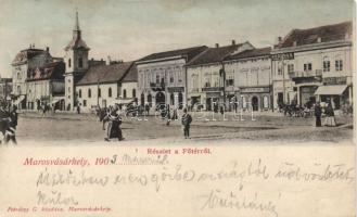 Marosvásárhely main square with Café Hungária and the confectionery shop of Gábor Szakáts