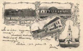 Zsibó with railway station