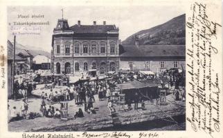 Zalatna market square with savings bank