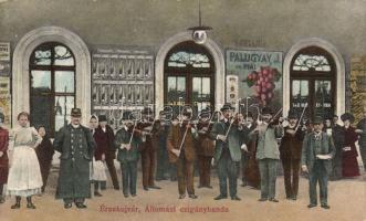 Érsekújvár railway station, restaurant with gypsy band