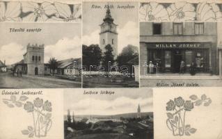 Leibic with fire station and the shop of József Milán (EK)