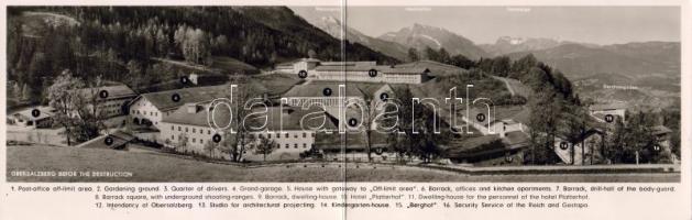 Németország 1945 A Hitler-bunker panoramaképe / Obersalzberg Panorama-Ak