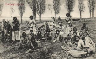 Trough maker gypsies by the Lake Balaton
