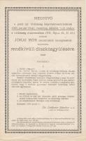 1925 Meghívó a Pesti Izraelita Hitkösség Jókai centenáriumi díszközgyűlésére / Einladung vom jüd. Gemeinde Pest