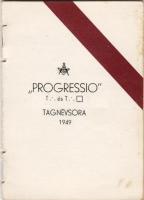 1949 Progressio szabadkőműves páholy tagnévsora / Mitgliedsliste von Freimauerlodge Progressio