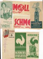 1910-1940 7 klf számolócédula/ 7 versch Zahlzetteln