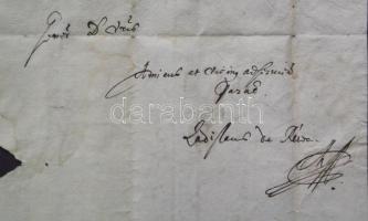 1694 báró Révay László, azonos nevű hadi főbiztos gyermekének saját kézzel írt cito, cito, citissime...