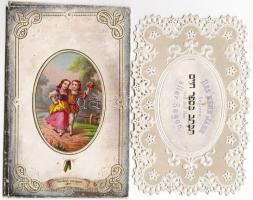 1872 Üdvözlőkártya borítékban / Neujahrskarte im Couvert