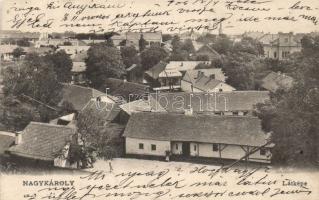 Nagykároly with synagogue and the shop of Moricz Roth