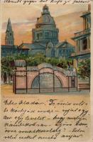 1899 Budapest Földalatti hold to light litho