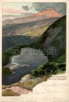 Snezka, Schneekoppe; Der Grosse Teich / lake, G. Elsner, E. Nister litho s: Morgenstern