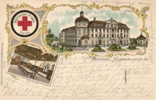 1899 München Bavarian Red Cross Association litho