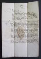 1679 Zynecki János szakolcai ferences rendfőnök aláírt levele a körmöcbányai rendháznak a rend díszes viaszpecsétjével / Handwritten letter of the Abbey of the grey friars in Skalic to the monastery of Cremnitz with autograph signature of the main frian Joannes Zyneczki with ornamented wax seal