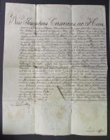 1832 József nádor által aláírt ügyirat nádori szárazpecséttel / Autograph signature of Joseph palatine with patatinal seal