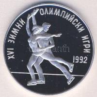 Bulgária 1989. 25L Ag "Téli olimpia-korcsolya" T:PP Tanúsítvánnyal!