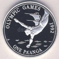 Tonga 1991. 1P Ag "Olimpia-műugrás" Tanúsítvánnyal T:PP
