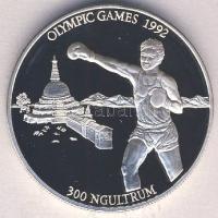 Bhután 1992. 300N Ag "Olimpia-boksz" T:PP Tanúsítvánnyal!