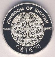 Bhután 1992. 300N Ag "Olimpia-boksz" T:PP Tanúsítvánnyal!